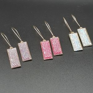 Sparkle Rectangle Dangle Earrings in Multiple Colors